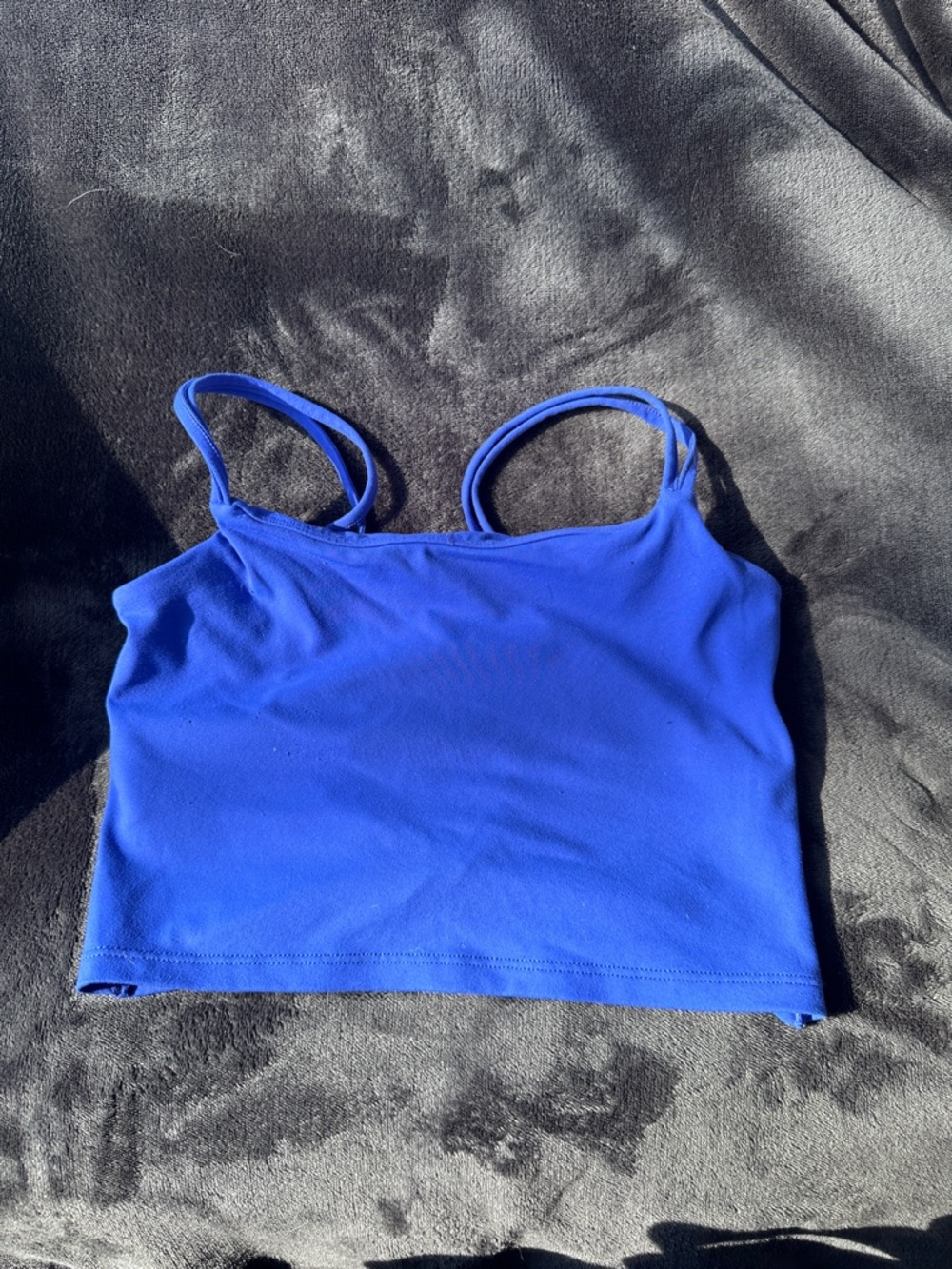 Blue Women's Stretch Camisole Crop Top